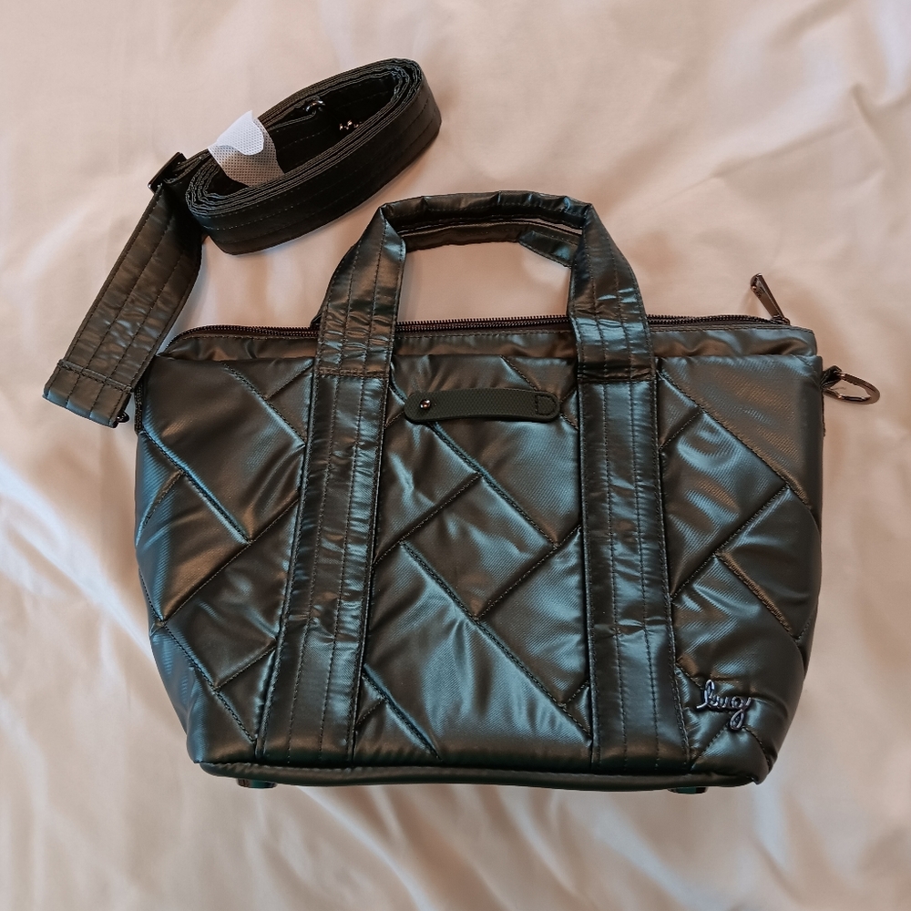 Lug Dory Crossbody in Metallic Olive